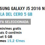 Llévate a casa el Samsung J5 por 1 euro al mes con la del Cero 5GB sólo de Yoigo