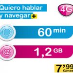 60 minutos y 1,2 Gb de contrato por 7,99 en Suop