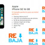 El iPhone SE de 16 GB acaba de bajar en Simyo