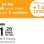 La combinada naranja 50 de Yoigo te regala 1 GB extra para tu disfrutar en tu móvil 