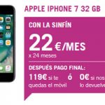 Llevate el iPhone 7 a 22 euros al mes junto con la tarifa del cero 5 GB recargada