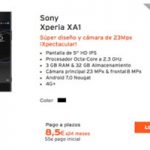 Abre la semana el Xperia XA1 en la tienda Simyo