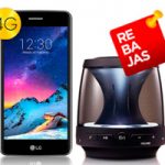 Llévate un LG K8 2017 + altavoz LG PH1 a sólo 1,50 euros al mes con tu paquete Jazztel de fibra óptica